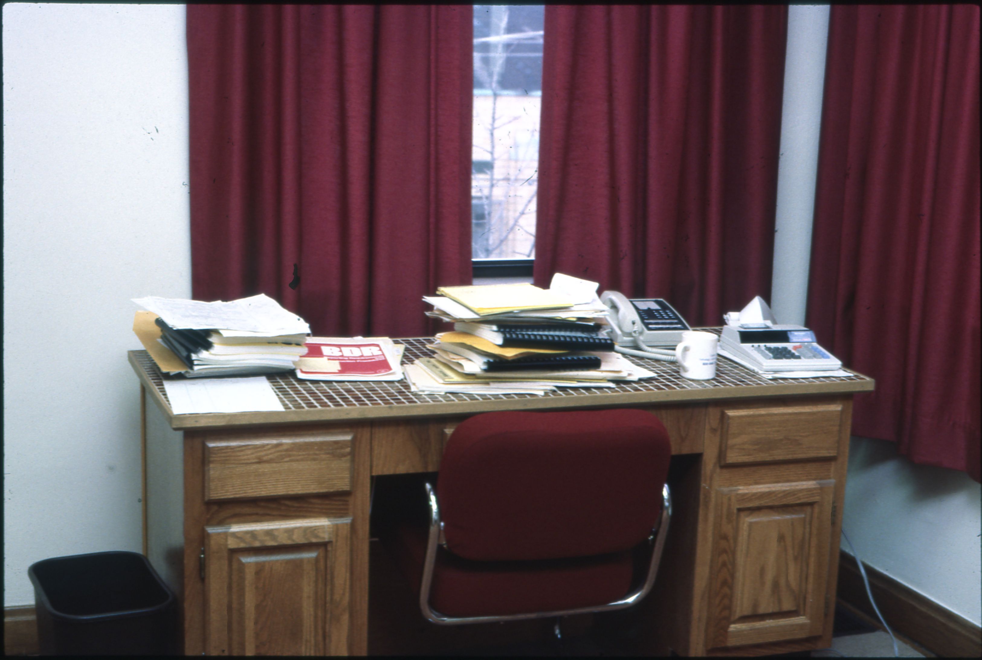 Advisor reviewing documents